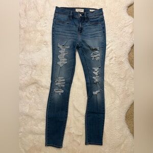 PacSun Blue Skinny Distressed Jeans